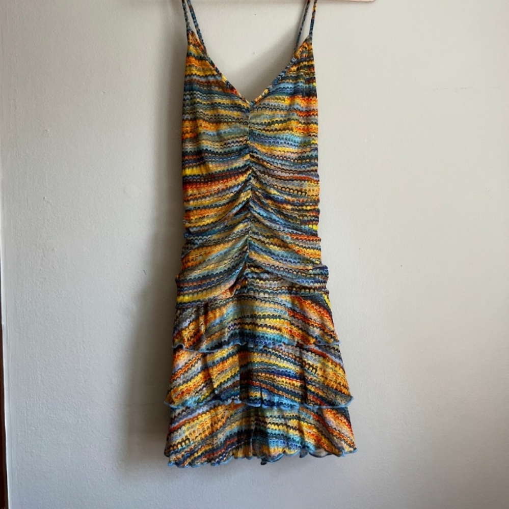 Lined summer mini dress
